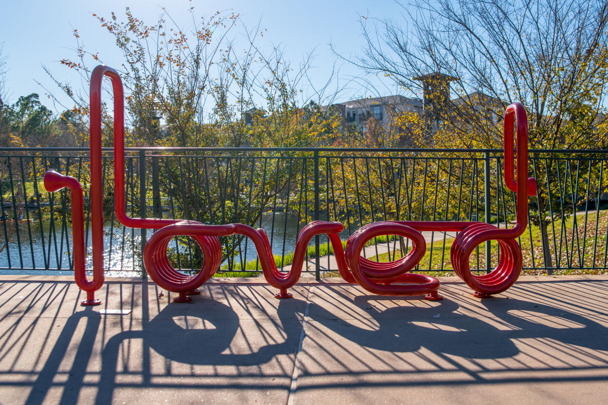 "You Are Loved" Art Bench