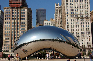 Cloud Gate Reflection View