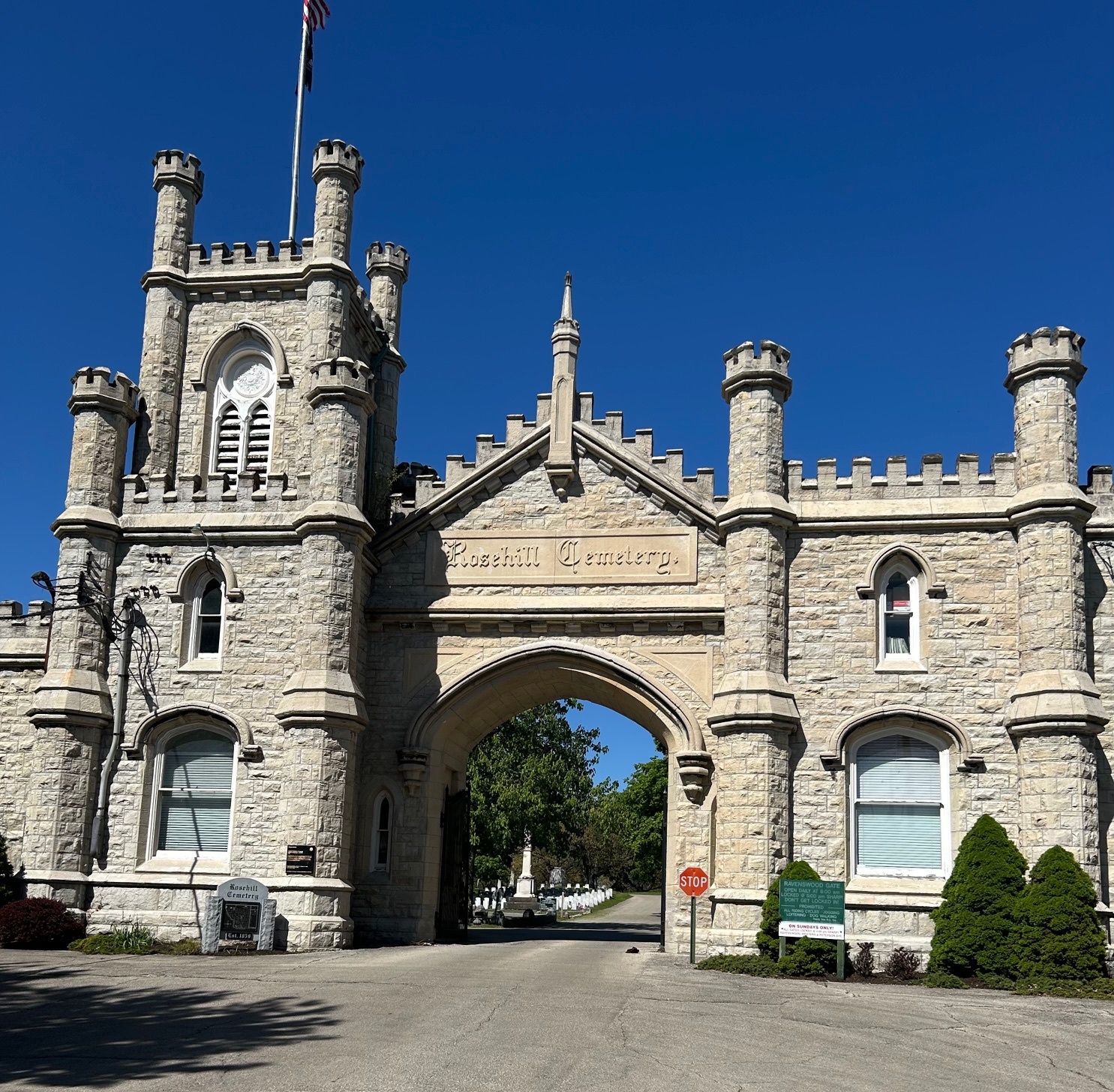 Rosehill Cemetery Gothic Gate