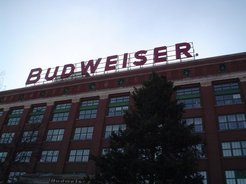 Anheuser-Busch Brewery Clock Tower View